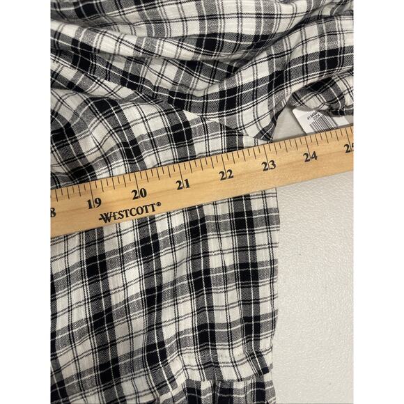 Old Navy Womens XL Plaid Retro Prairie Style Long Maxi Dress Pockets Breathable - Picture 9 of 12